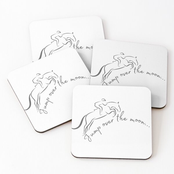 Item preview, Jump over the moon cute horseback riding hunter jumper  designed and sold by Vicsdesignsart.