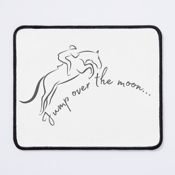 Item preview, Jump over the moon cute horseback riding hunter jumper  designed and sold by Vicsdesignsart.