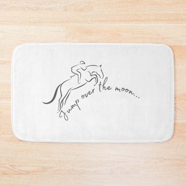 Item preview, Jump over the moon cute horseback riding hunter jumper  designed and sold by Vicsdesignsart.