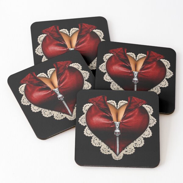 Item preview, Leather Heart Heavy Metal Valentine designed and sold by DeadMonkeyShop.