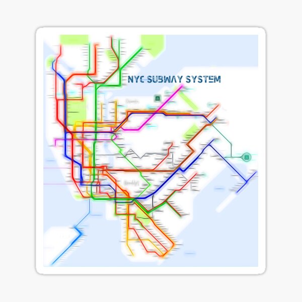 Item preview, NYC Subway Map designed and sold by mrthink.