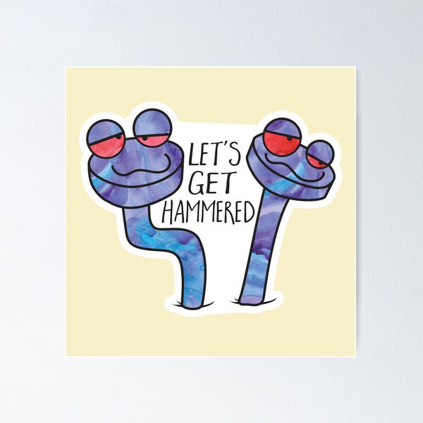 Item preview, Woodworking - carpentry pun - Let's get hammered designed and sold by hitechmom.