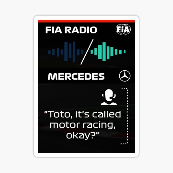 Toto Radio with Michael during Abu Dhabi GP 2021 Sticker