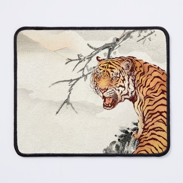 Item preview, Realeza Tigre de Bengala Vista a la montaña Impresión completa designed and sold by Tuesday Robbins.