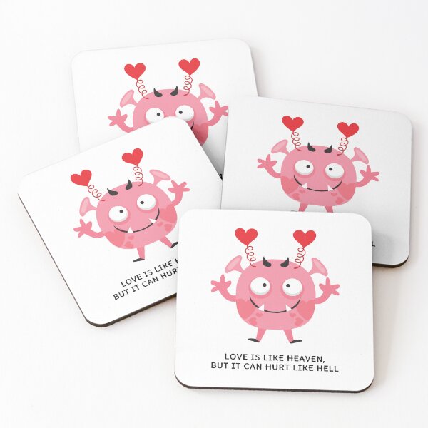Item preview, Monster Valentines | Love is like heaven, but it can hurt like hell designed and sold by I'm  Redz.