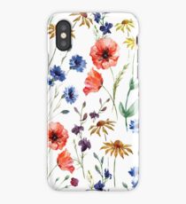 wild flower watercolor iPhone Case