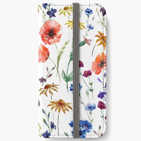 wild flower watercolor iPhone Wallet