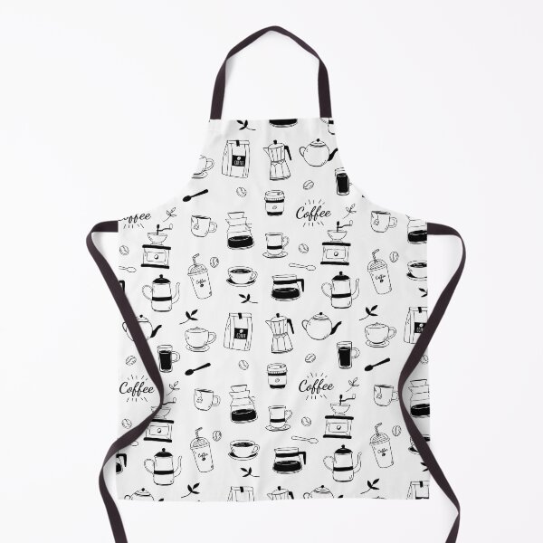 Item preview, Hand Drawn Black Coffee and Cafe Pattern designed and sold by parazitgoodz.