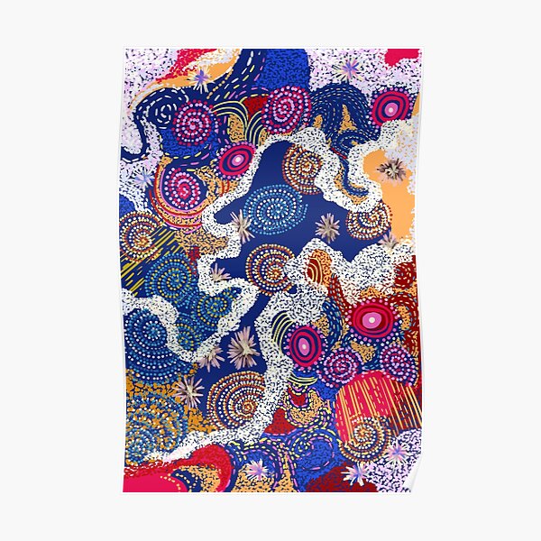 Art aborigène australien v2 Poster