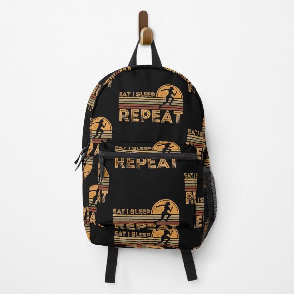 Item preview,  Eat Sleep Run Repeat, Eat Sleep Race Repeat, Funny Runner Retro Sunset Print designed and sold by Auntieck.