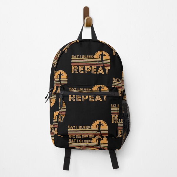 Item preview, Eat Sleep Run Repeat, Eat Sleep Race Repeat, Funny Runner Retro Sunset Print designed and sold by Auntieck.