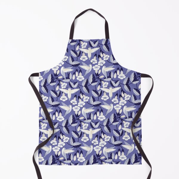 Item preview, Hummingbirds and Trumpet Flowers - very peri designed and sold by appleyards.
