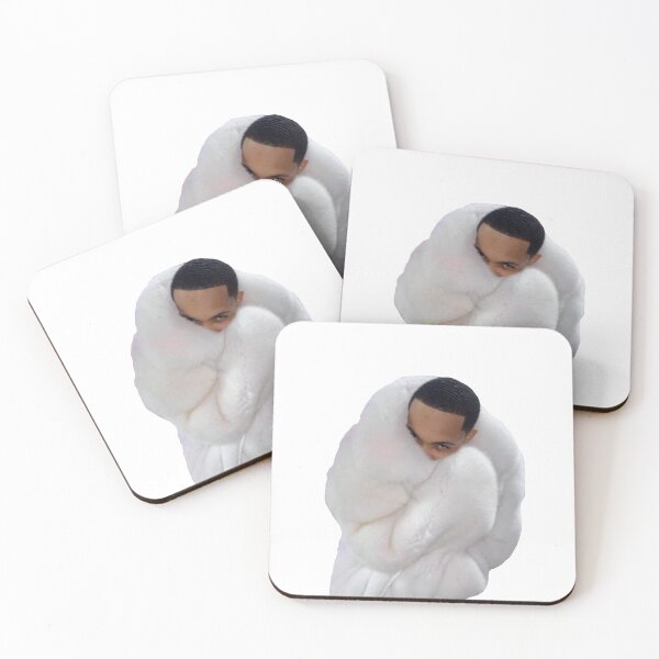 Item preview, White fur coat laughing meme designed and sold by uncannyjuice.