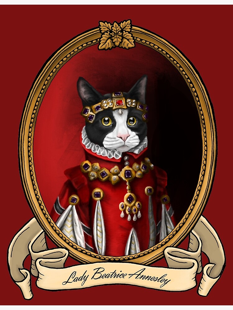 Renaissance Cat Lady Beatrice Annesley A Tuxedo Cat