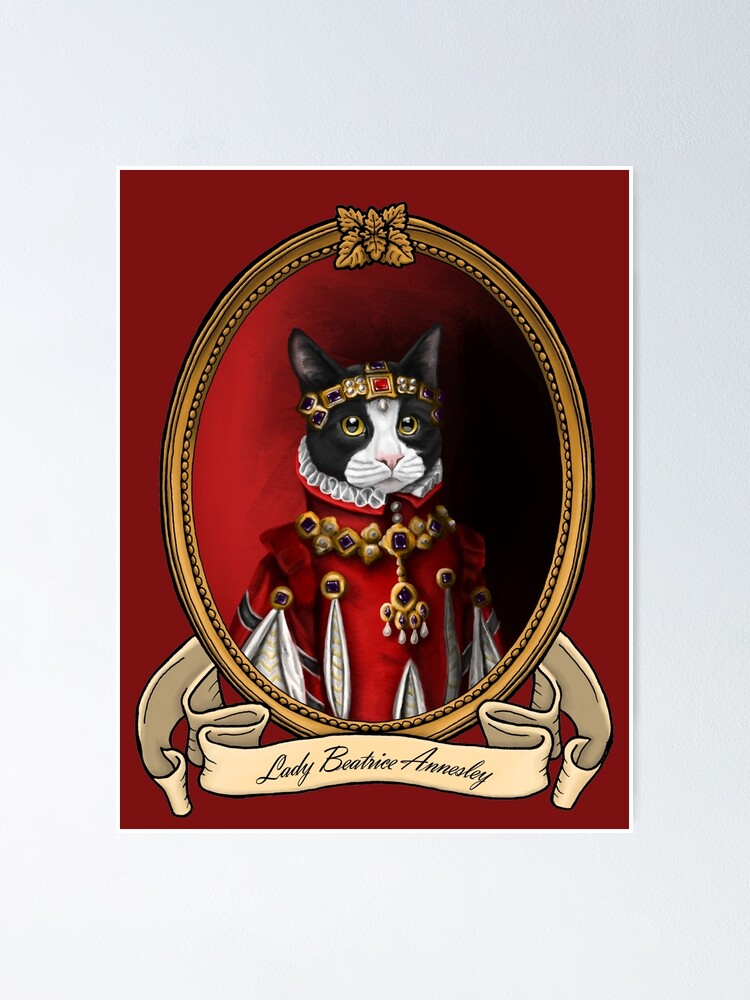 Renaissance Cat Lady Beatrice Annesley A Tuxedo Cat