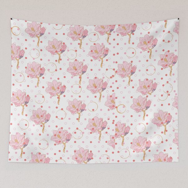 Item preview, romantic pink flowers designed and sold by baybaybaiba.