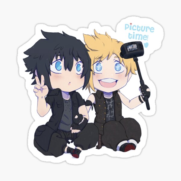 Vista previa del artículo con la obra «FFXV - Tiny Noctis y Prompto», diseñado y vendido por Repose.