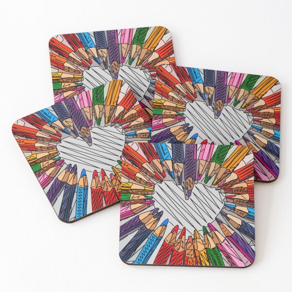 Item preview, Colored pencil heart, Valentines Day for Teachers, StayFlyDesign  designed and sold by HeatherAP.