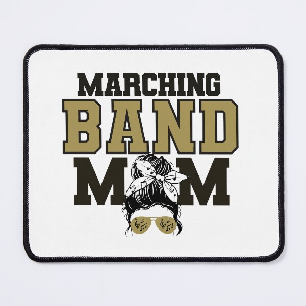 Item preview, Marching Band Mom Black/Gold Messy Bun designed and sold by ItsaMomThingLLC.