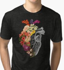 Blumen-Herz-Frühling Vintage T-Shirt