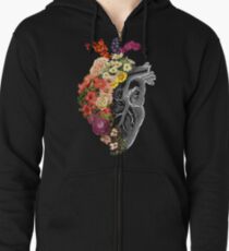 Flower Heart Spring Zipped Hoodie