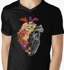 Flower Heart Spring Men's V-Neck T-Shirt