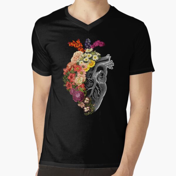 Flower Heart Spring V-Neck T-Shirt