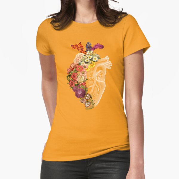 Flower Heart Spring by Tobe Fonseca Fitted T-Shirt