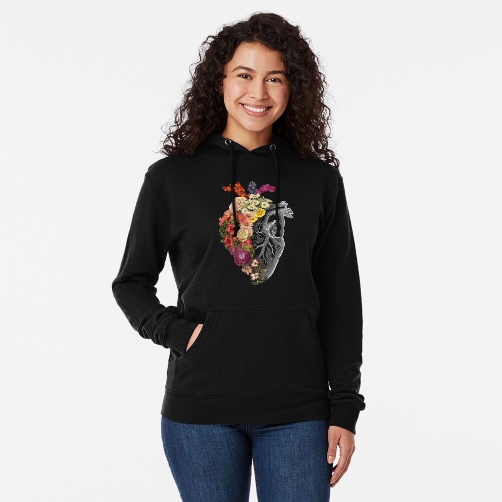 Flower Heart Spring Lightweight Hoodie