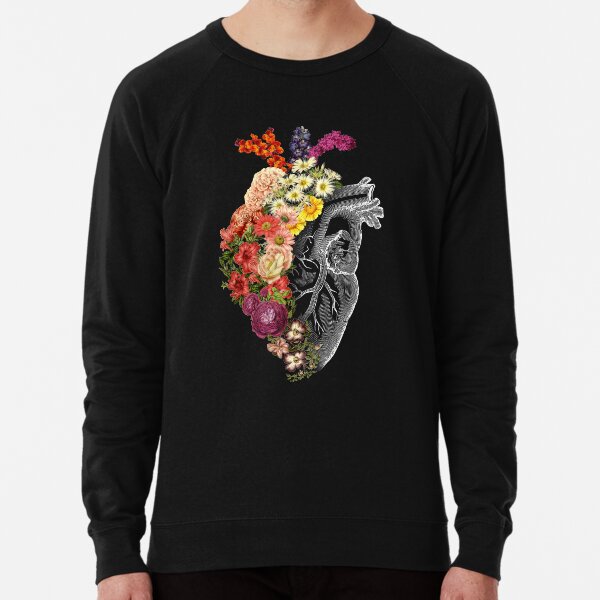 Flower Heart Spring Lightweight Sweatshirt