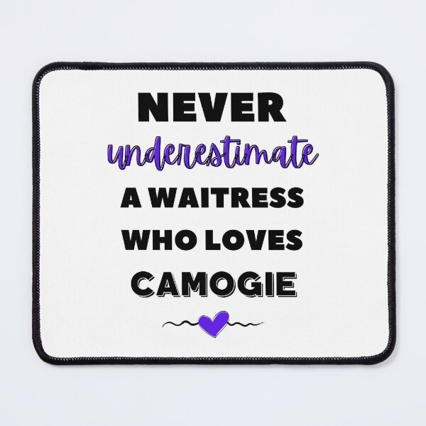 Item preview, Never underestimate a waitress who loves camogie designed and sold by TheGreenGoat.