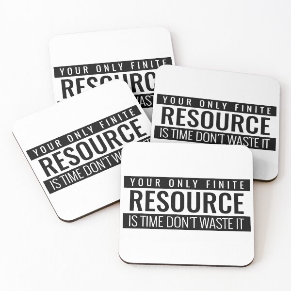 Item preview, YOUR ONLY FINITE RESOURCE IS TIME DON'T WASTE IT STICKER designed and sold by SuccessfulVibes.