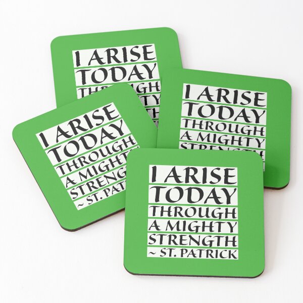Item preview, Catholic Prayer St. Patrick's Breastplate, I Arise Today Through a Mighty Strength designed and sold by IceCreamMuseum.
