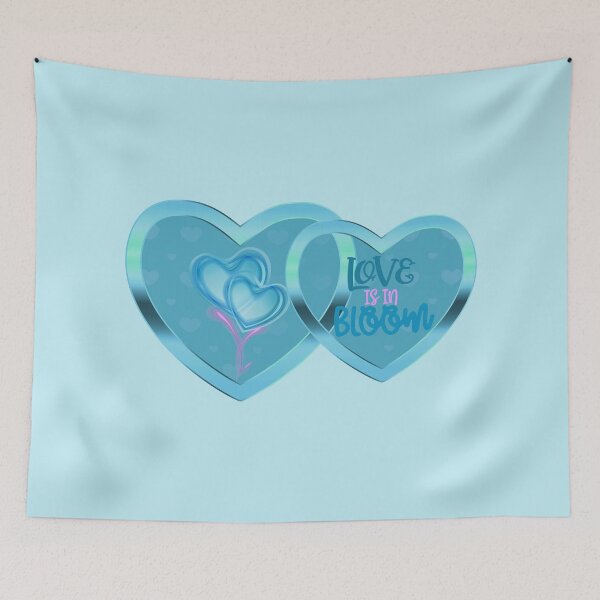 Item preview, Love is in Bloom! (Aqua on Aqua) designed and sold by PawsitiveMum.