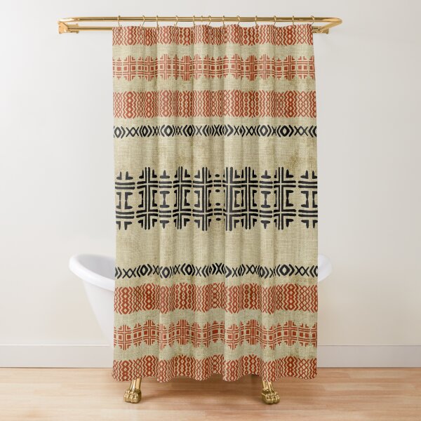 Beige, Brown and Black Abstract  Shower Curtain for Sale by deecdee