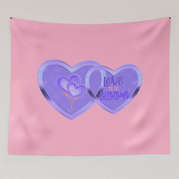 Item preview, Love is in Bloom! (Purple on Peach) designed and sold by PawsitiveMum.