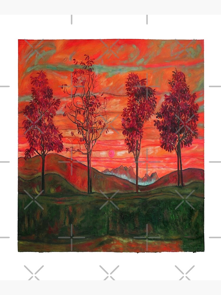 "Egon Schiele Four Trees 1917" Photographic Print by Vitage-Art45 ...