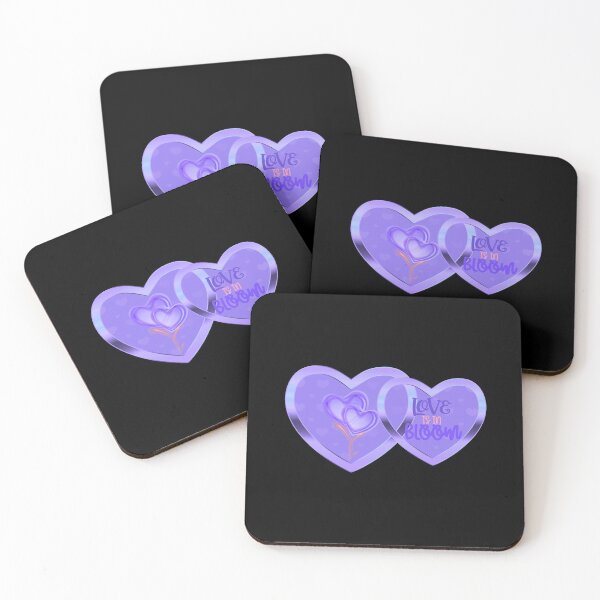 Item preview, Love is in Bloom! (Purple on Black) designed and sold by PawsitiveMum.