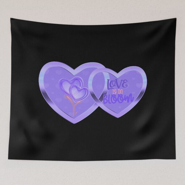 Item preview, Love is in Bloom! (Purple on Black) designed and sold by PawsitiveMum.