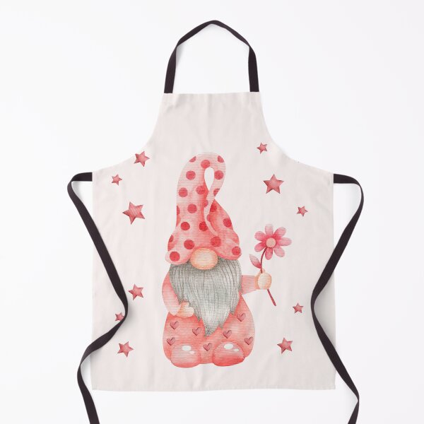 Item preview, Pink Valentine Gnome With Flower And Stars, Cute Watercolor designed and sold by DaisyPaints.