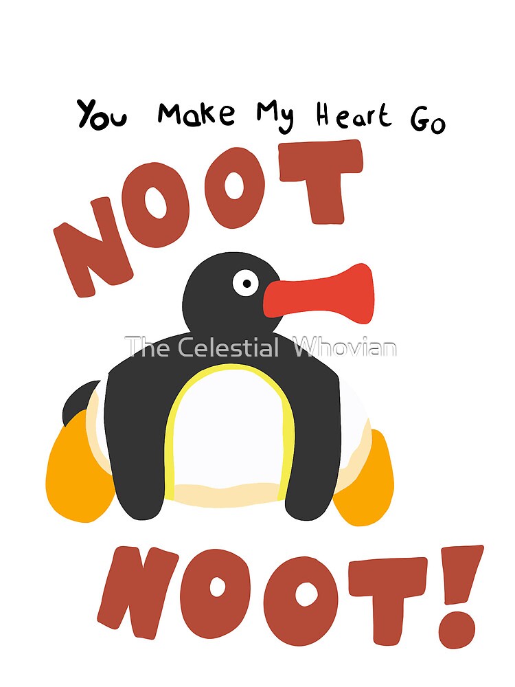 Imagen 2 de 2, Tarjetas de felicitación con la obra San Valentín Pingu Noot Noot, diseñada y vendida por AEcreateNdesign.