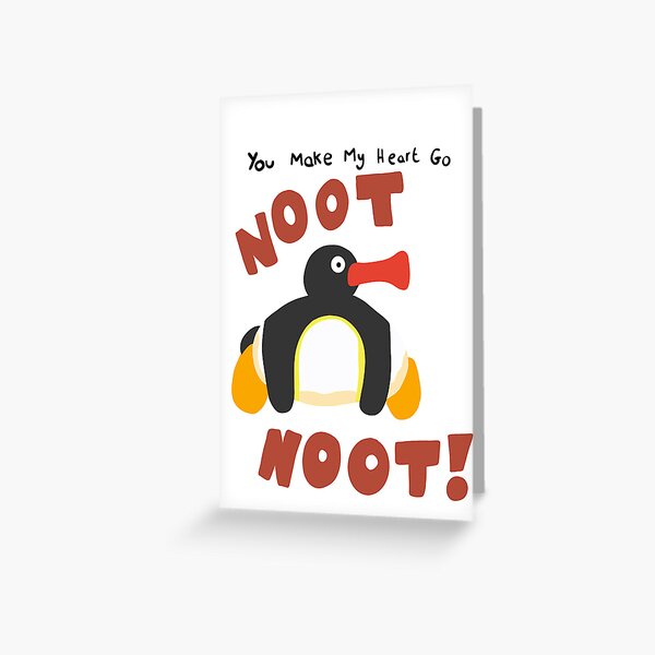 Vista previa del artículo con la obra «San Valentín Pingu Noot Noot», diseñado y vendido por The Celestial  Whovian.