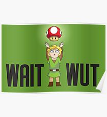 Zelda/Mario - Wait WUT Poster
