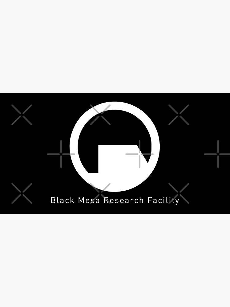 Aperçu 5 sur 5. Tapis de souris avec l'œuvre Logo Mesa noir (blanc) | Demi vie créée et vendue par LGSmerch.