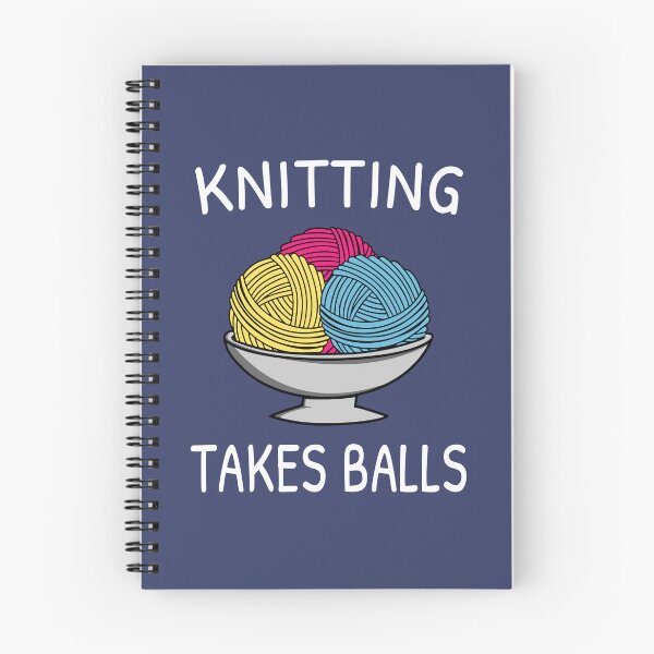 Item preview, Knitting Takes Balls Funny Knitting Quote Knit Handmade Crafting Sayings designed and sold by sillyquestions.