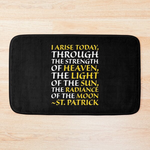 Item preview, Black and Gold St. Patrick's Lorica Prayer I Arise Today Through the Strength of Heaven designed and sold by IceCreamMuseum.