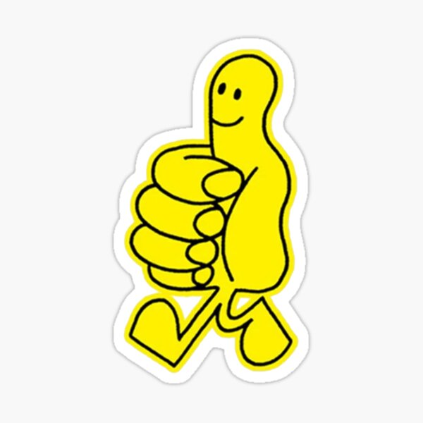 Yellow Who Cares Thumb Sticker