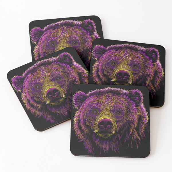Item preview, Colorful abstract neon bear designed and sold by Bcolors.