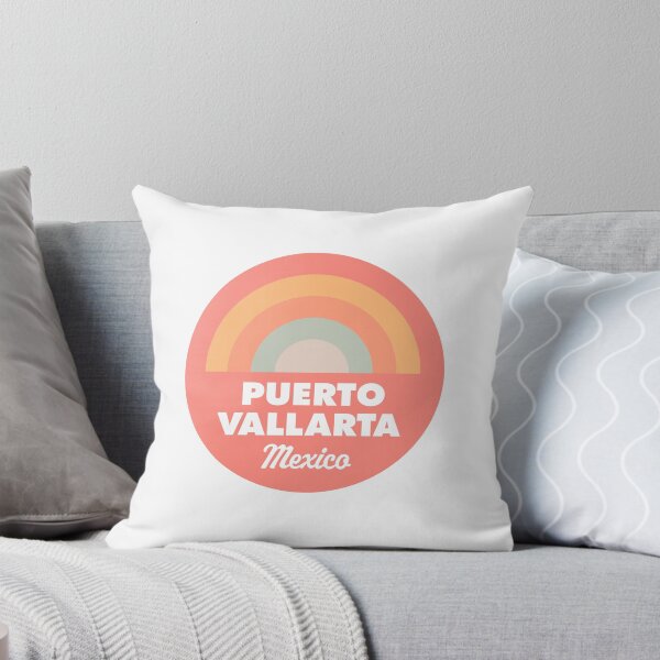 Item preview, Puerto Vallarta Retro Orange Rainbow Badge designed and sold by modeoftravel.