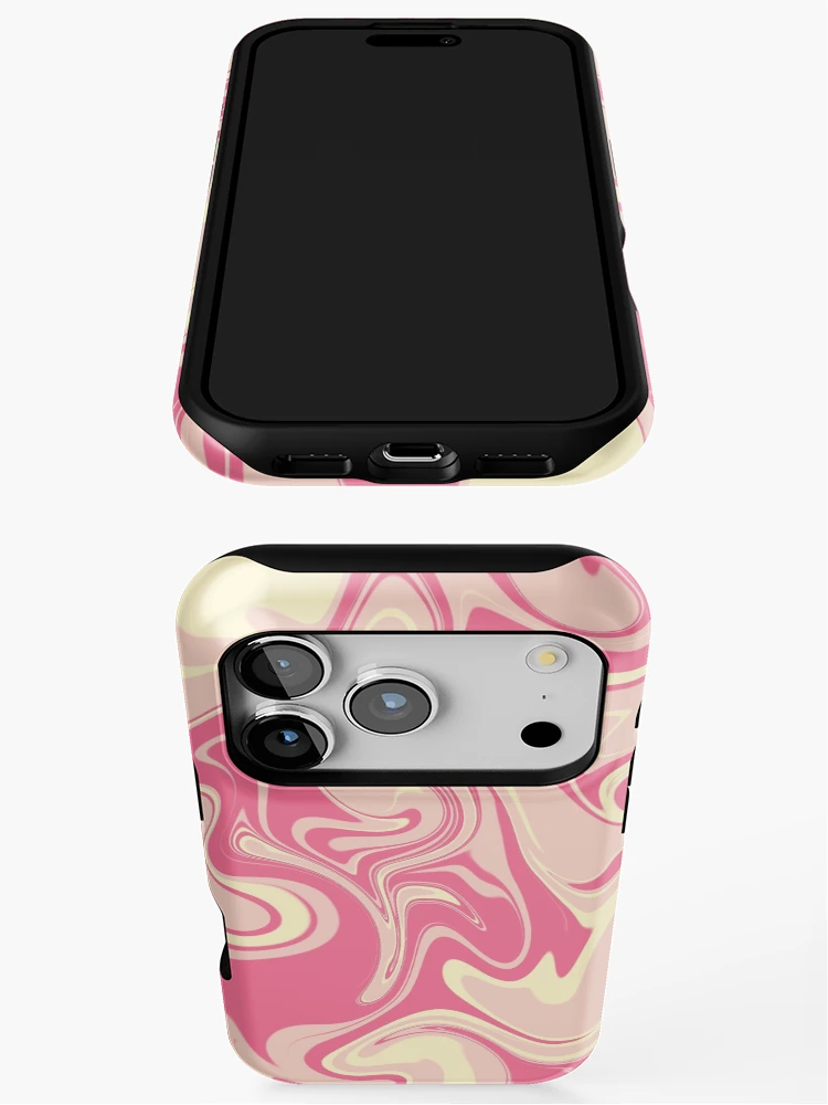 Thumbnail 3 of 4, iPhone Case, Pink Swirly Abstract Pattern designed and sold by Rachellord22.